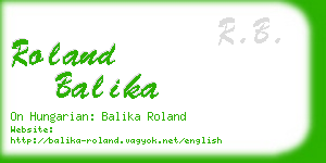 roland balika business card